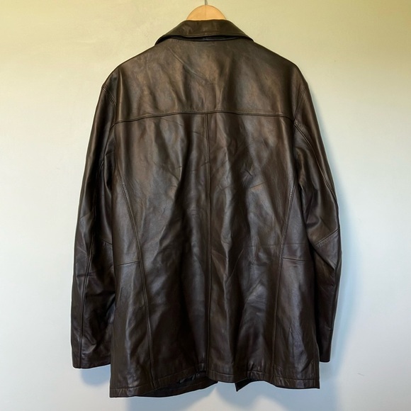 Kenneth Cole Buttery Soft Brown Leather Jacket - Picture 5 of 5